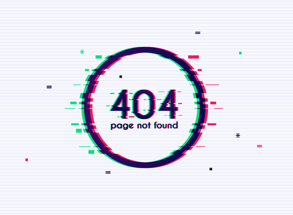 404 image for check other websites tip. Troubleshooting: 404 page not found message